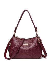 Soft Leather Textured Ethnic Style Simple Versatile Large Capacity Shoulder Messenger Bag