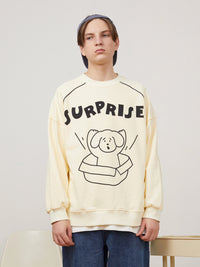 Doggy pattern crew neck top