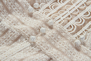 Heavy Industry Crocheted Lace Temperament Embroidered Court Dress