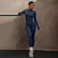 Fitness Scrub Sports Yoga Suit Trousers Workout Long Sleeve Coat