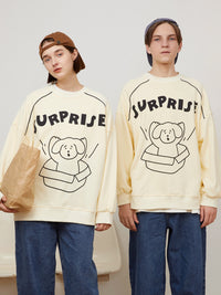Doggy pattern crew neck top
