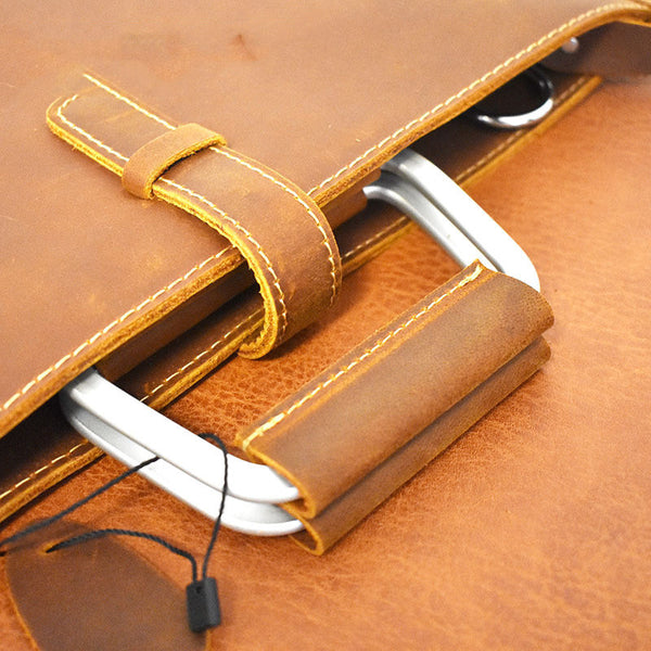 Simple Briefcase British Women's Handmade Retro
