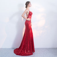 Banquet Long Noble Slim Sexy Backless Bride Toast Dress