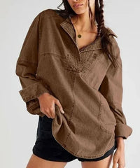 Lapel Casual Slimming Shirt Denim Coat