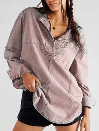 Lapel Casual Slimming Shirt Denim Coat