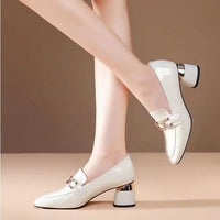 High Heel Pumps Women's Soft Leather Patent Leather Shoes