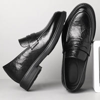 Increased By Slip-on Business Casual Leather Shoes